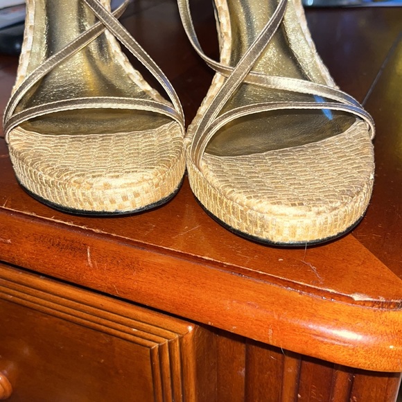 Boston Proper Shoes Euc Boston Proper Metallic Stiletto Sandals
